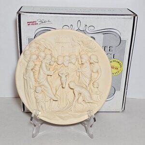 Alberto Santangela “Christ's Entry Into Jerusalem” Alabaster 3D Collector Plate